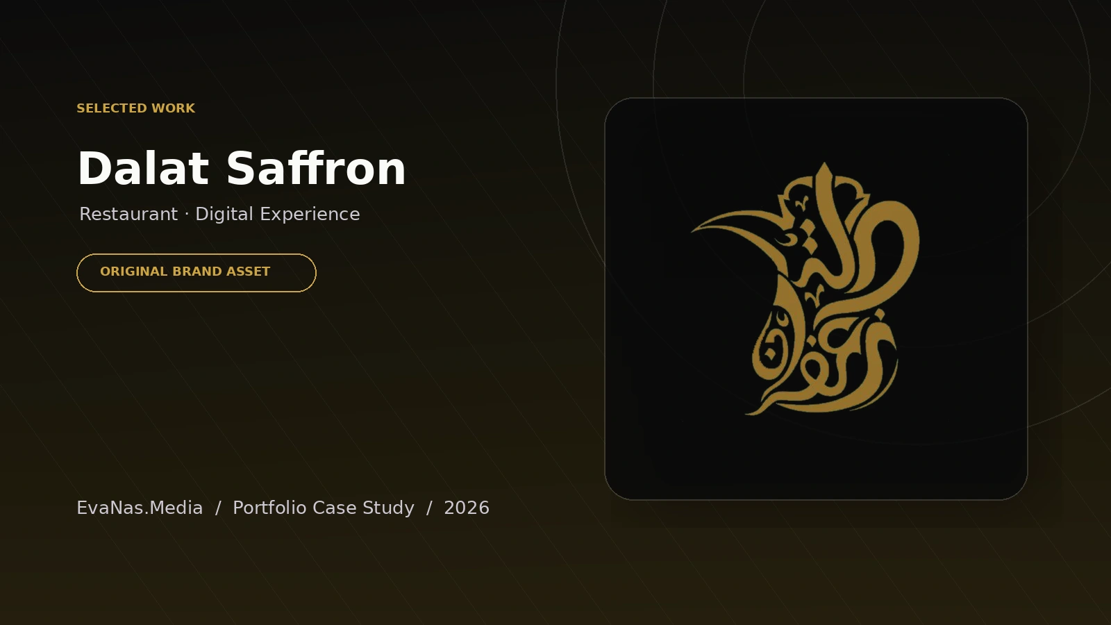 Original Dalat Saffron logo project presentation cover